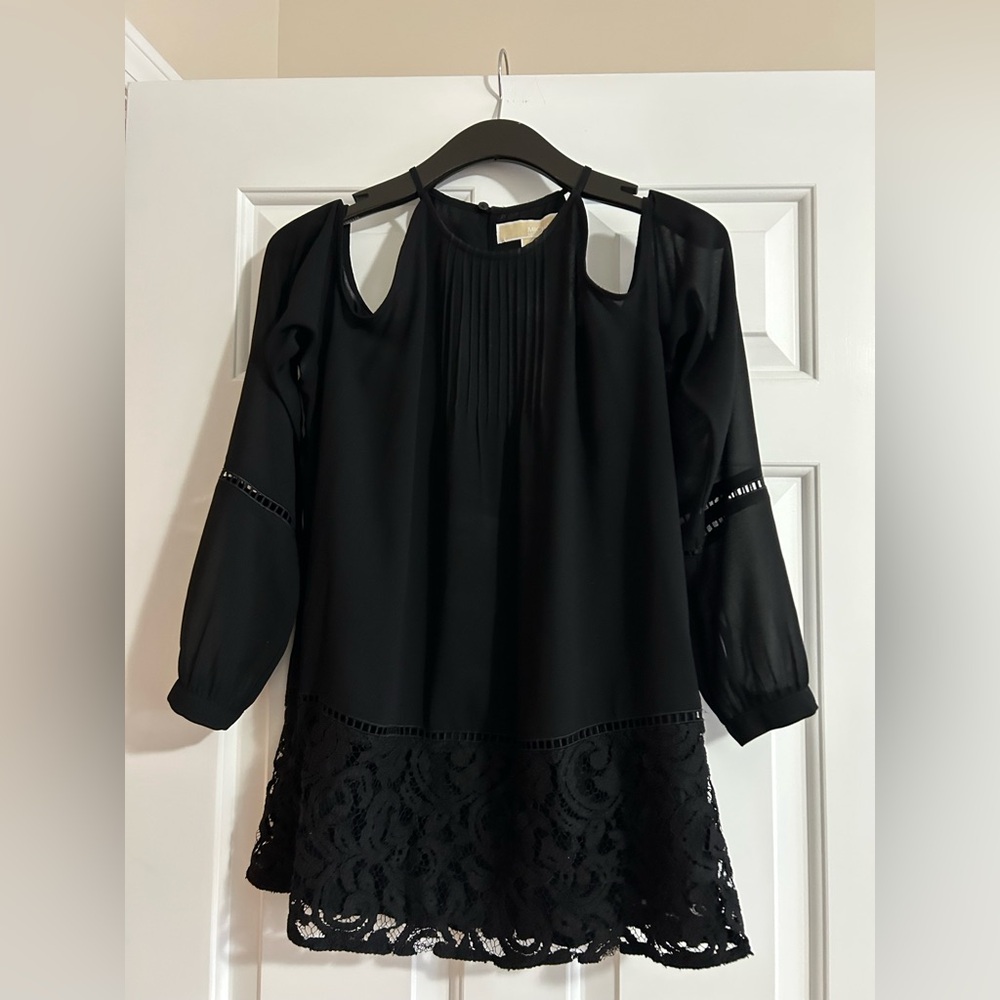 Michael Kors cold sholder black top